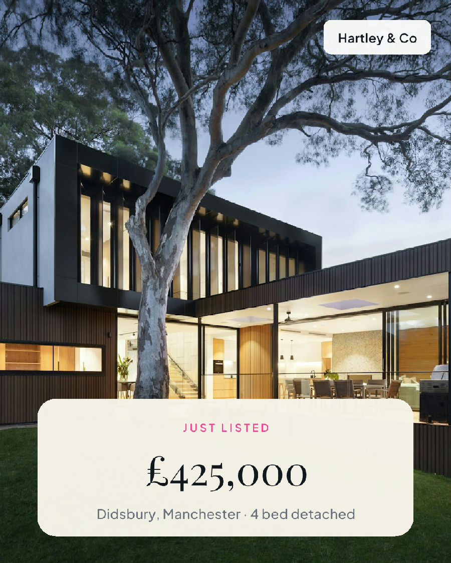 The asking price on a cream card over the lead exterior photo