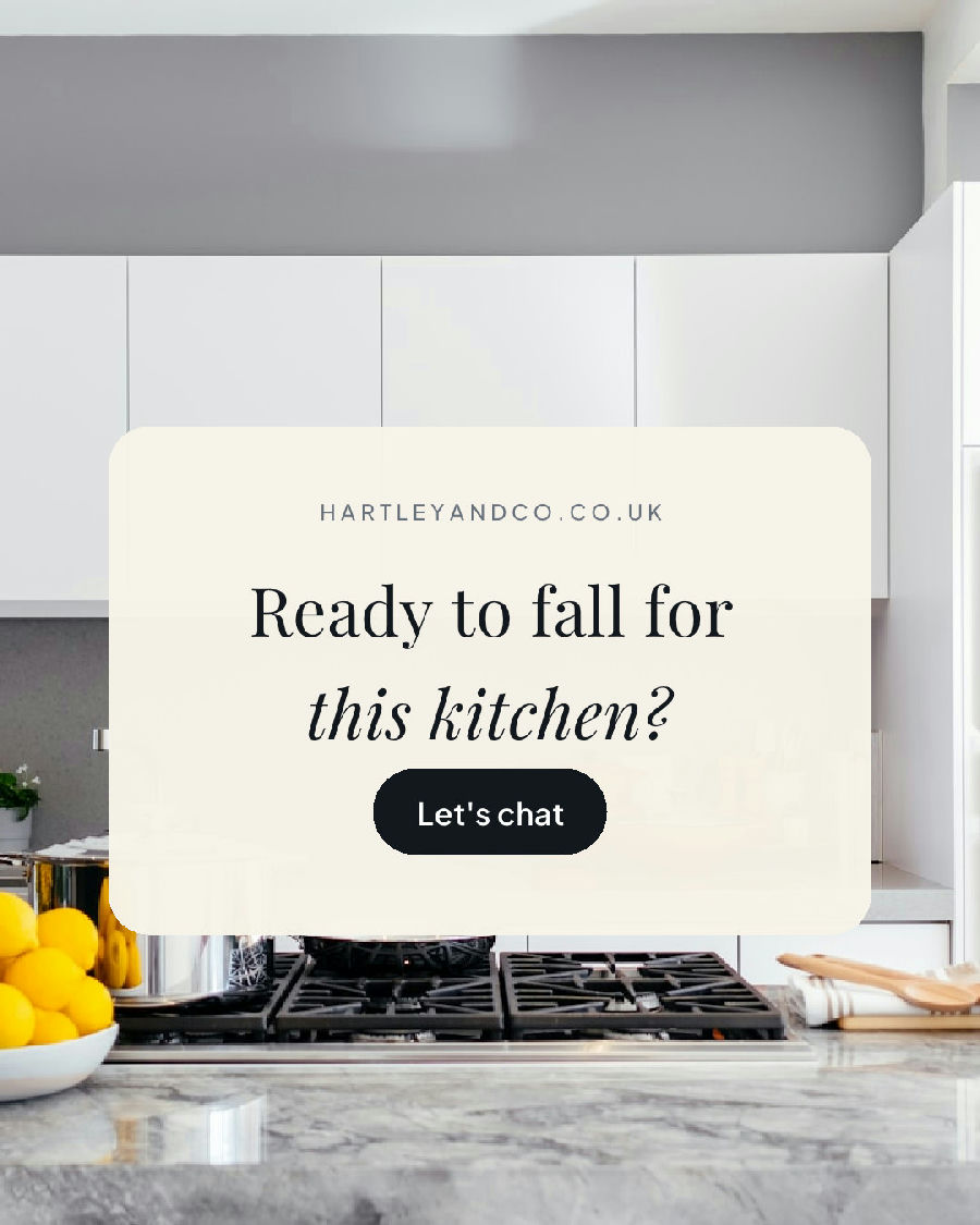 A question about the kitchen on a card, with a Let us chat button